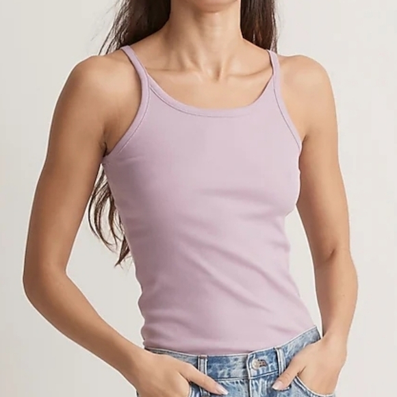 Madewell Supima® Rib '90s Tank in Vibrant Lilac size Small NWT NJ771 - Picture 1 of 13